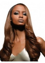 Sweet Long Wavy African American Full Lace Wigs for Women 