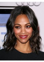 Shinning Medium Wavy African American Full Lace Wigs for Women 