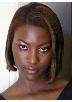 Prevailing Short Straight African American Full Lace Wigs for Women 