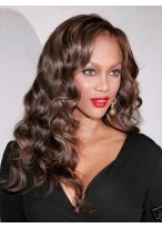 Hand Knitted Long Curly Brown African American Wigs 