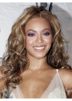 Attractive Long Curly Brown African American Lace Wigs 