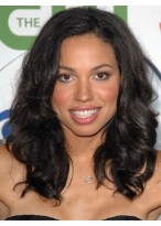 Amazing Medium Curly Sepia African American Lace Wigs 