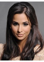 Grand Long Straight Sepia African American Lace Wigs 