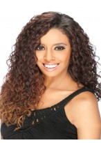 Marvelous Long Curly No Bang African American Lace Wigs for Women 