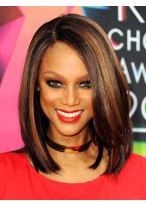Online Medium Straight African American Lace Front Wigs for Women 
