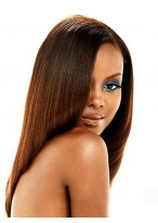 Amazing Long Straight No Bang African American Lace Wigs for Women 