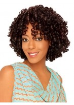 Special Cool Short Curly Side Bang African American Lace Wigs for Women 