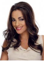 Exquisite Long Wavy African American Lace Wigs for Women 18 Inch 