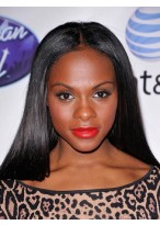 Glamorous Long Straight Black African American Full Lace Wigs for Women 