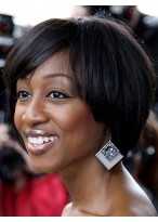 Gorgeous Short Straight African American Lace Wigs for Women 8 Inch 