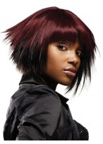 Fantastic Short Straight Full Bang African American Wigs for Women 10 Inch 