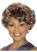 Impressive Short Curly African American Lace Wigs 