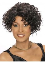 New Fashion Short Curly Sepia African American Lace Wigs 