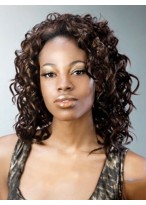 Best Curly No Bang African American Lace Wigs for Women 