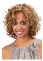 Best Short Curly No Bang African American Lace Wigs for Women 10 Inch 