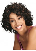 Medium Curly African American Wigs for Women 12 Inch 