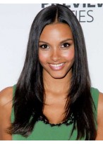 Long Straight Black African American Lace Wigs for Women 18 Inch 