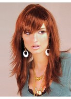 Long With Full Bangs Synthetic Wig 