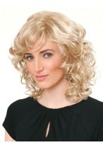 Mid-Length Soft Layered Curls Synthetic Capless Wig 
