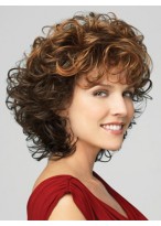 Medium Curly Lace Front Synthetic Wig 