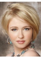 Graceful Short Straight Front Lace Synthetic Wig 