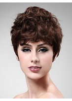 Capless Synthetic Wavy Short Wig 