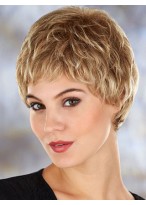 2014 Gorgeous Short Wavy Synthetic Lace Front Wig 