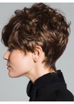 Short Wavy Lace Human Wig 