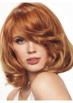 Bob Hairstyle Lovely Medium Wavy Lace Wig 