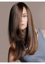 Chic Long Silky Straight Top Quality High Heated Fiber Hair Wig for Woman about 18 Inch 
