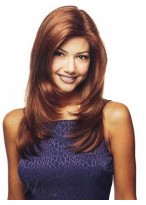 Specially Designed Top Quality Long Layered Straight Full Lace Human Hair Wig about 18 Inches 
