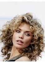 12" Annalynne Mccord Medium Curly Popular Full Lace Hair Wig 