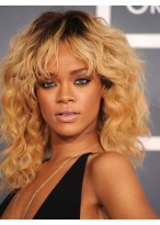Rihanna - Ringlet Curls & Soft Fringe Wig 