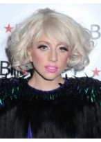 Lady Gaga Curly Bob Style Wig 