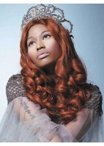 Nicki Minaj Long Length Brown Curly Wig 