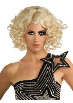 Fantastic Medium Curly Lady Gaga Lace Front Wig for Woman 