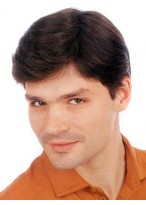 100% Hand-Tied Full Lace With PU Mens Toupee 