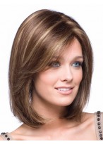 Straight Shoulder Length Bob  Lace Front Wig 