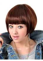 Dark Brown Straight BOB Wig 