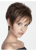 Short Classic Cut Capless Synthetic Wig 