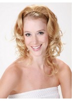 Long Layered Curly 3/4 Capless Wig 
