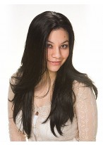 Black Capless Synthetic Wig-WWA298