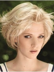 Blonde Chin Length Human Hair Lace Wigs