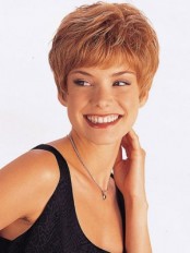 Red Capless Remy Human Hair Wig-WWA343