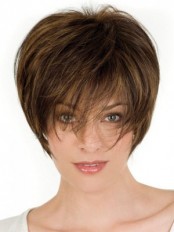 Brown Lace Front Remy Human Hair Wig-WWA393