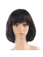 Black Capless Remy Human Hair Wig-WWA570