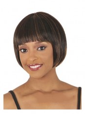 Sparkle Short Straight Full Bang African American Wigs for Women 10 Inch